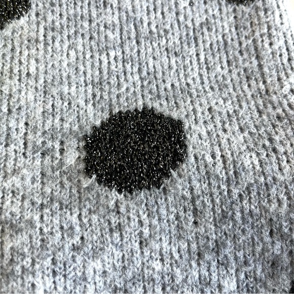 EUC ! Molly Bracken Polka Dot Pattern Sweater Gray Size Small - Picture 7 of 7